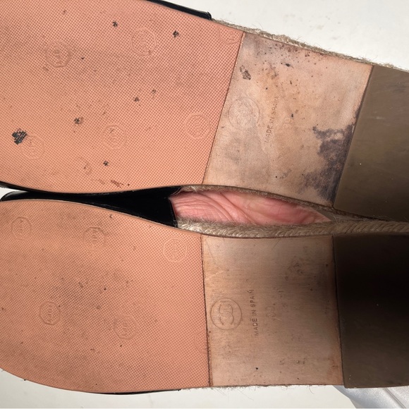 CHANEL Black and Tan Embellished Sandals - Picture 8 of 11